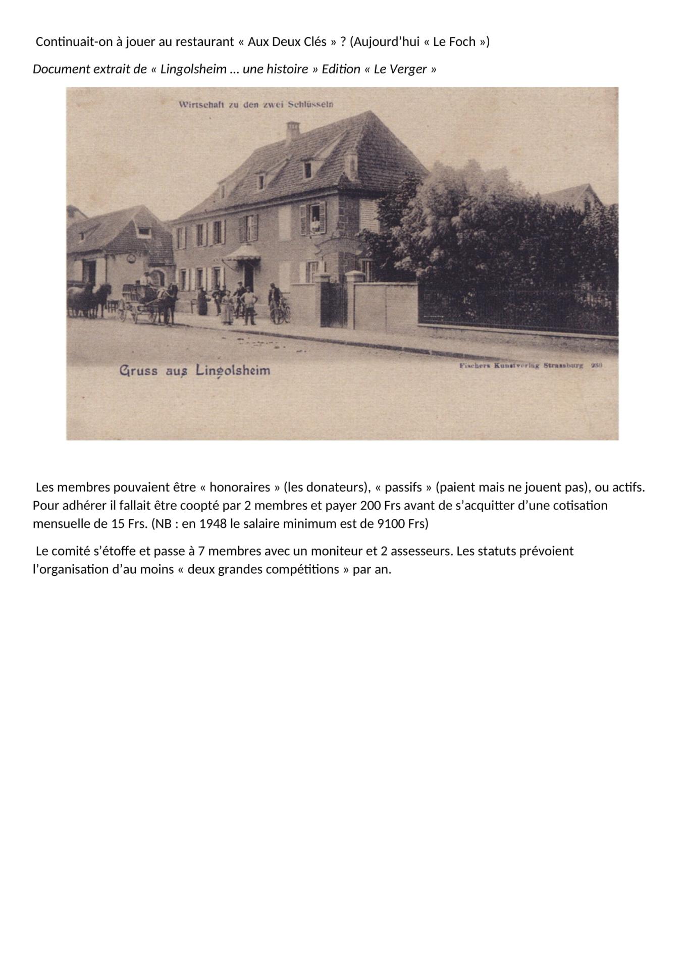 Historique succinct du billard club 1933 lingolsheim 05